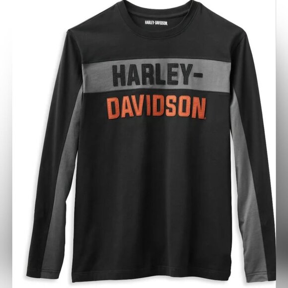 Harley-Davidson Other - Harley-Davidson Men's 5XL Copperblock Block Letter Long Sleeve Tee